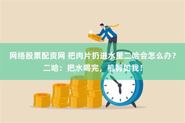 网络股票配资网 把肉片扔进水里二哈会怎么办？二哈：把水喝完，机智如我！