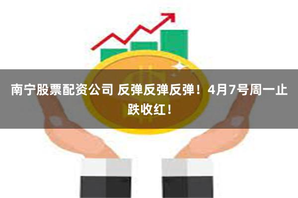 南宁股票配资公司 反弹反弹反弹！4月7号周一止跌收红！