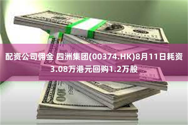 配资公司佣金 四洲集团(00374.HK)8月11日耗资3.08万港元回购1.2万股